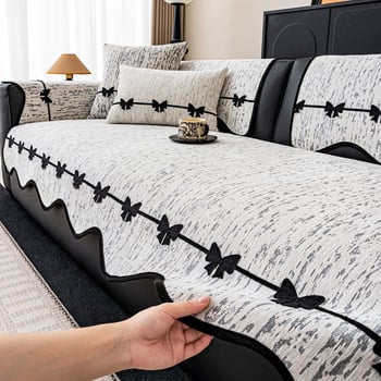 Navlaka za jastuk kauča od chenille – protuklizna, univerzalna za sve sezone, model 2026, minimalistički stil, oblik salvete, za modularne kauče