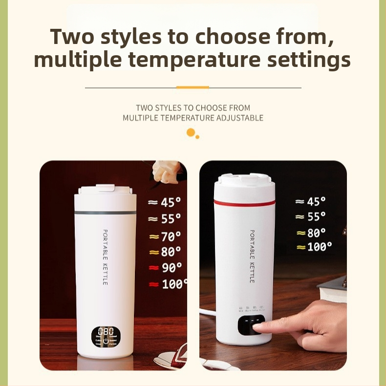 Elektrická ohrievacia šálka, kompaktná pre domácnosť, s automatickým vypínaním, ochranou proti vyschnutiu a prehriatiu, kapacita do 1 L, výkon do 1000 W