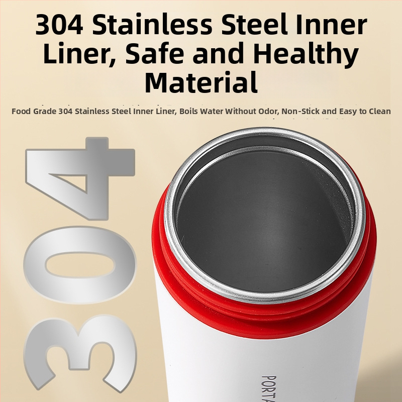 Elektrická ohrievacia šálka, kompaktná pre domácnosť, s automatickým vypínaním, ochranou proti vyschnutiu a prehriatiu, kapacita do 1 L, výkon do 1000 W