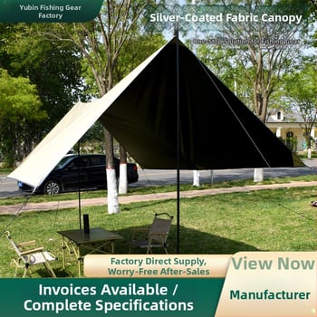 Kültéri kemping árnyékoló, négyszögletes formájú, Oxford szövet, vízálló A, UV-védelem, hordozható piknikhez és grillhez