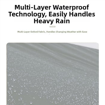 Kültéri kemping árnyékoló, négyszögletes formájú, Oxford szövet, vízálló A, UV-védelem, hordozható piknikhez és grillhez