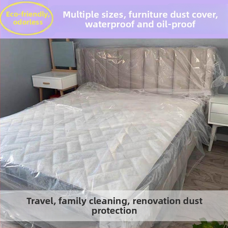 Materiálový obal proti prachu na nábytok pre sedačku a posteľ – Jednoduchý a moderný štýl; Priestor: Obývacia izba; Materiál: Iné