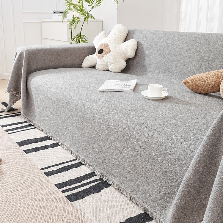 Chenille navlaka za sofu – minimalistički stil – pogodna za kutnu sofu – zaštitna navlaka protiv prašine