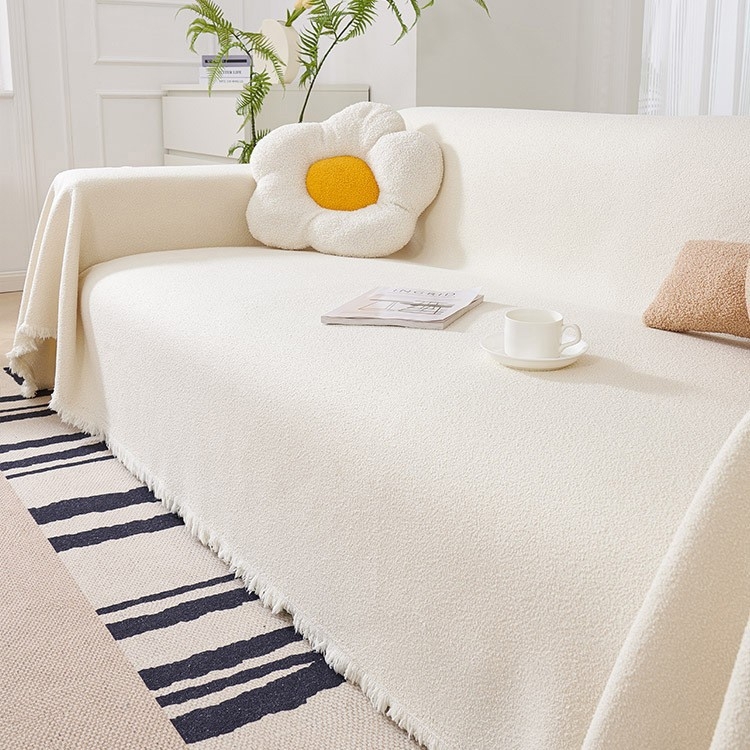 Chenille navlaka za sofu – minimalistički stil – pogodna za kutnu sofu – zaštitna navlaka protiv prašine