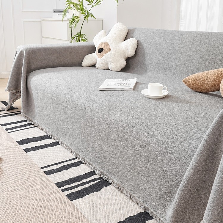 Chenille navlaka za sofu – minimalistički stil – pogodna za kutnu sofu – zaštitna navlaka protiv prašine