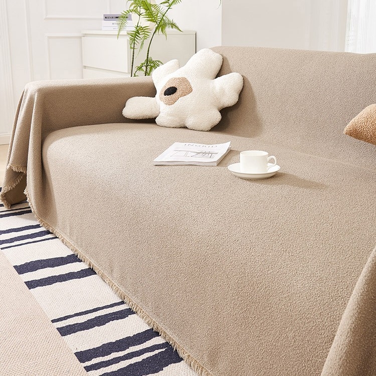 Chenille navlaka za sofu – minimalistički stil – pogodna za kutnu sofu – zaštitna navlaka protiv prašine
