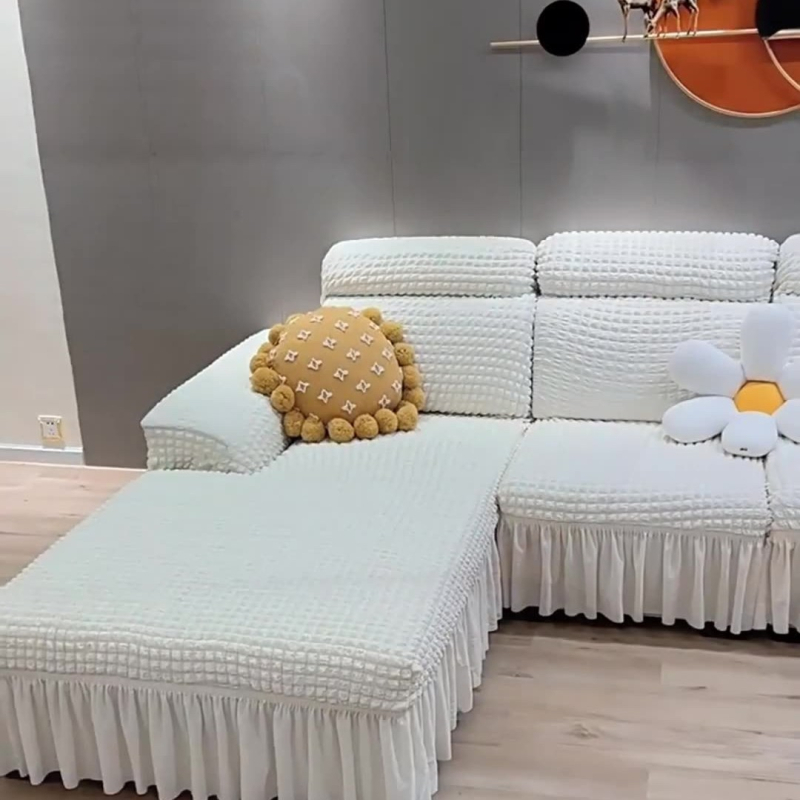 Navlaka za kauč, set za kutni kauč, poliester tkanina, 95% poliester, nordijski stil, za dnevnu sobu