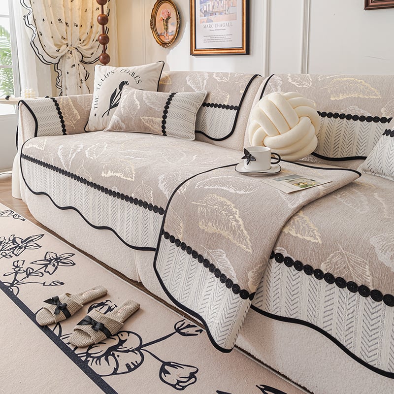 Chenille anyagú kanapé párna; univerzális illeszkedés; mintázat: egyszínű vagy virágos; minimalist stílus; párnahuzat