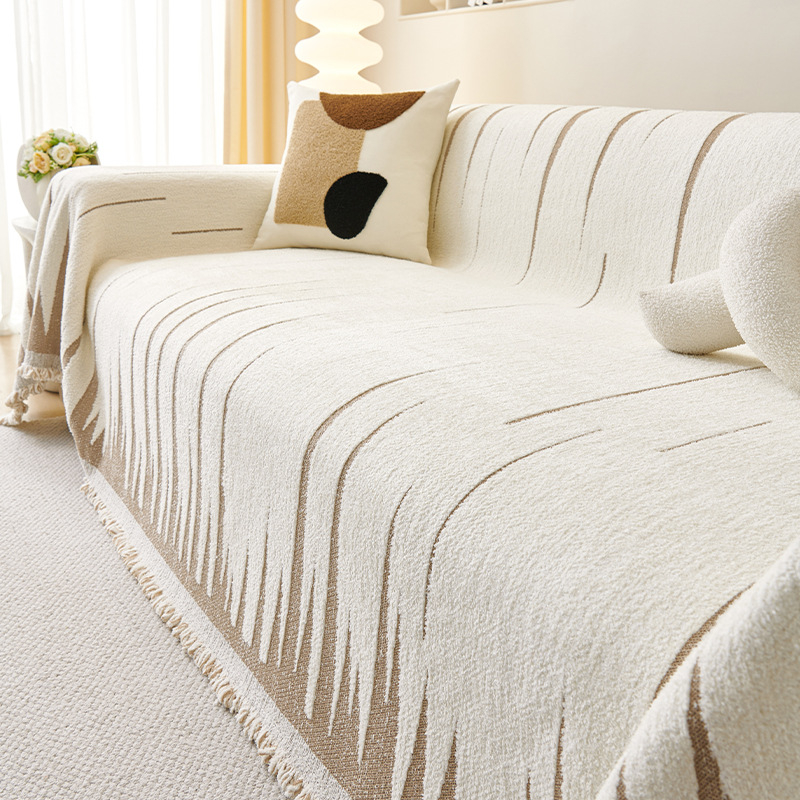 Presvlaka za kauč — Minimalistički skandinavski stil, Chenille materijal, Univerzalna prilagodba, Zaštita od prašine