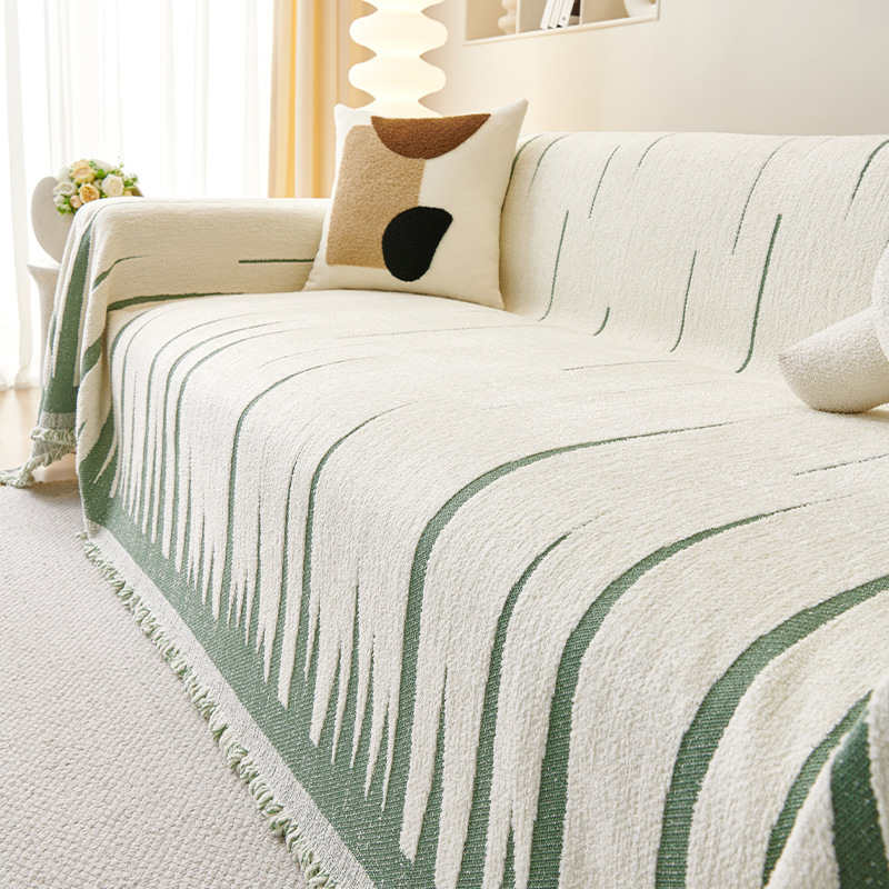 Presvlaka za kauč — Minimalistički skandinavski stil, Chenille materijal, Univerzalna prilagodba, Zaštita od prašine