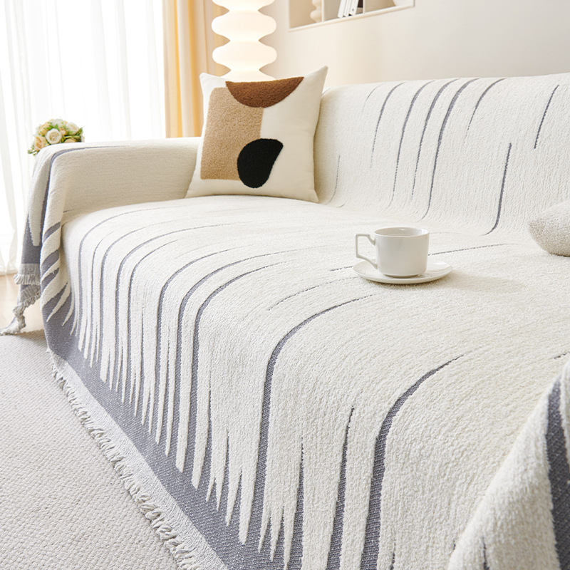 Presvlaka za kauč — Minimalistički skandinavski stil, Chenille materijal, Univerzalna prilagodba, Zaštita od prašine