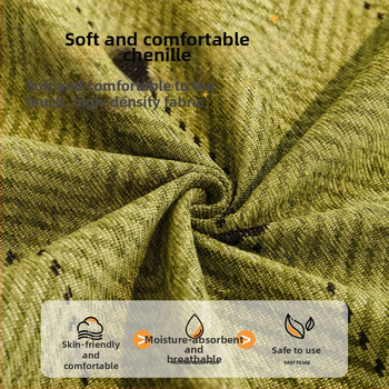 Minimalistički stil, Chenille, neobičnog oblika jastuk za kauč, otporan na mačje oštrenje, potpuno pokrivanje, protuklizna navlaka za kauč, za sve sezone