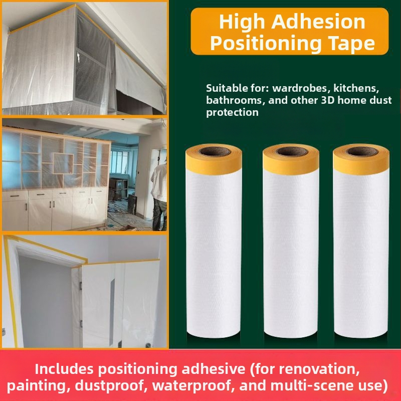 Jednorázový PE ochranný obal na nábytok pre šatník, pohovku a posteľ – samo-lepiaci ochranný obal, jednoduchý moderný štýl, model WS878565262654, do obývačky