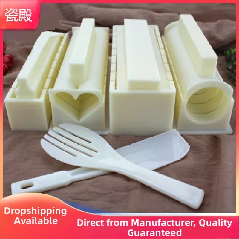 Σετ καλουπιών για σούσι για οικιακή χρήση, 10 τεμάχια, πλήρες κιτ εργαλείων κοπής σούσι