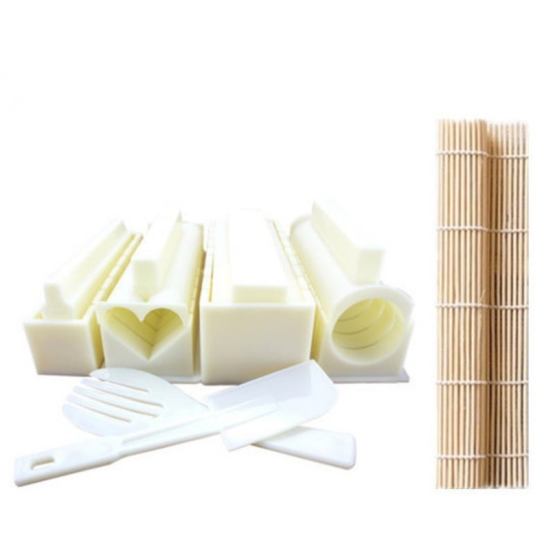 Σετ καλουπιών για σούσι για οικιακή χρήση, 10 τεμάχια, πλήρες κιτ εργαλείων κοπής σούσι