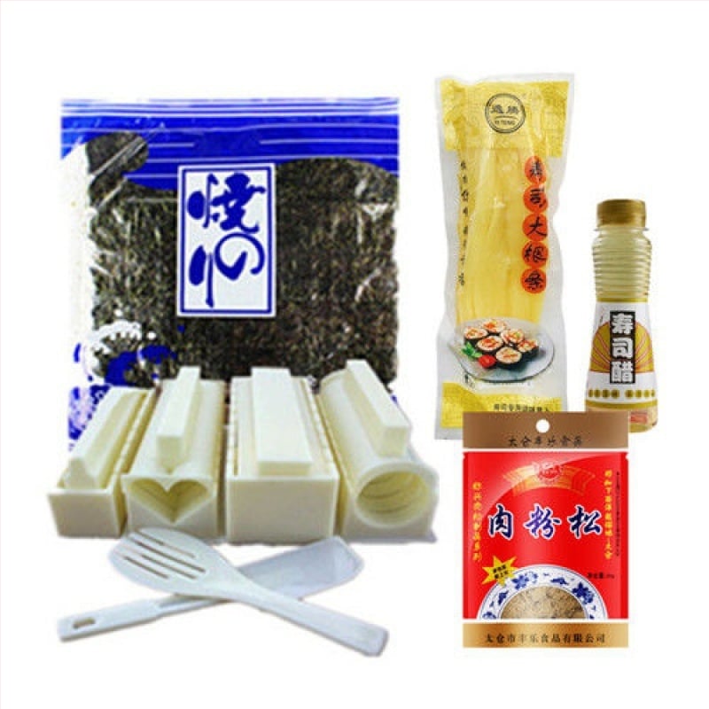 Σετ καλουπιών για σούσι για οικιακή χρήση, 10 τεμάχια, πλήρες κιτ εργαλείων κοπής σούσι