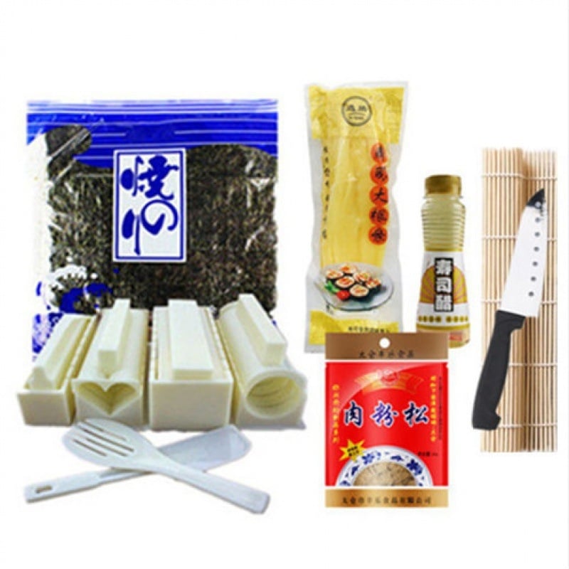 Σετ καλουπιών για σούσι για οικιακή χρήση, 10 τεμάχια, πλήρες κιτ εργαλείων κοπής σούσι