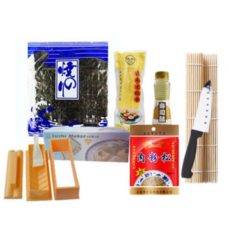 Σετ καλουπιών για σούσι για οικιακή χρήση, 10 τεμάχια, πλήρες κιτ εργαλείων κοπής σούσι