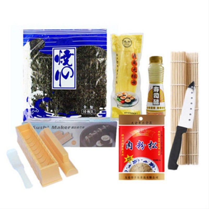 Σετ καλουπιών για σούσι για οικιακή χρήση, 10 τεμάχια, πλήρες κιτ εργαλείων κοπής σούσι