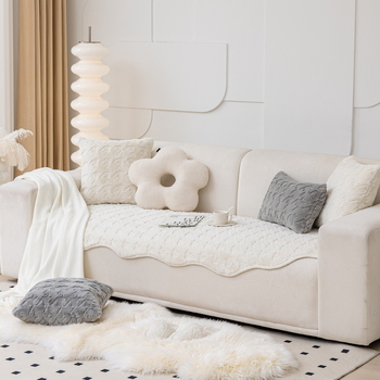 Husă pentru pernă de canapea — Flanel, pentru canapea cu trei locuri, stil modern minimalist, model: solid sau Houndstooth