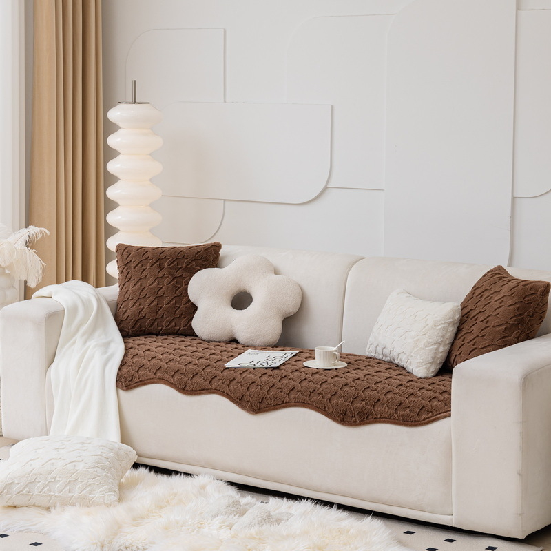 Husă pentru pernă de canapea — Flanel, pentru canapea cu trei locuri, stil modern minimalist, model: solid sau Houndstooth