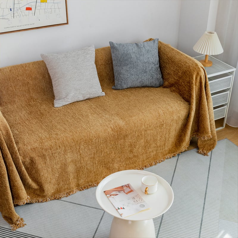 Husa pentru canapea - Mao Mao Fire, Model monocrom, Canapea de trei locuri, Personalizare disponibilă, Stil modern și simplu