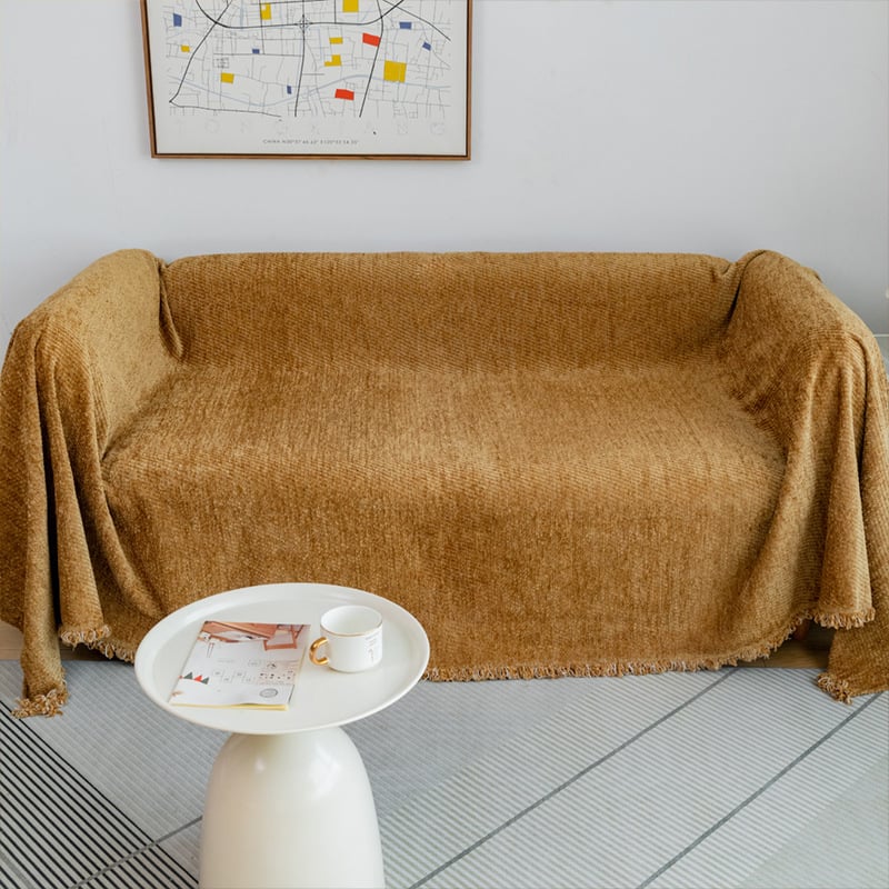 Husa pentru canapea - Mao Mao Fire, Model monocrom, Canapea de trei locuri, Personalizare disponibilă, Stil modern și simplu