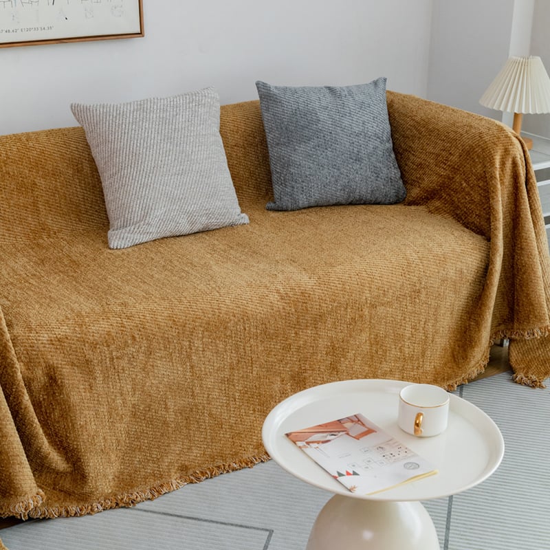 Husa pentru canapea - Mao Mao Fire, Model monocrom, Canapea de trei locuri, Personalizare disponibilă, Stil modern și simplu