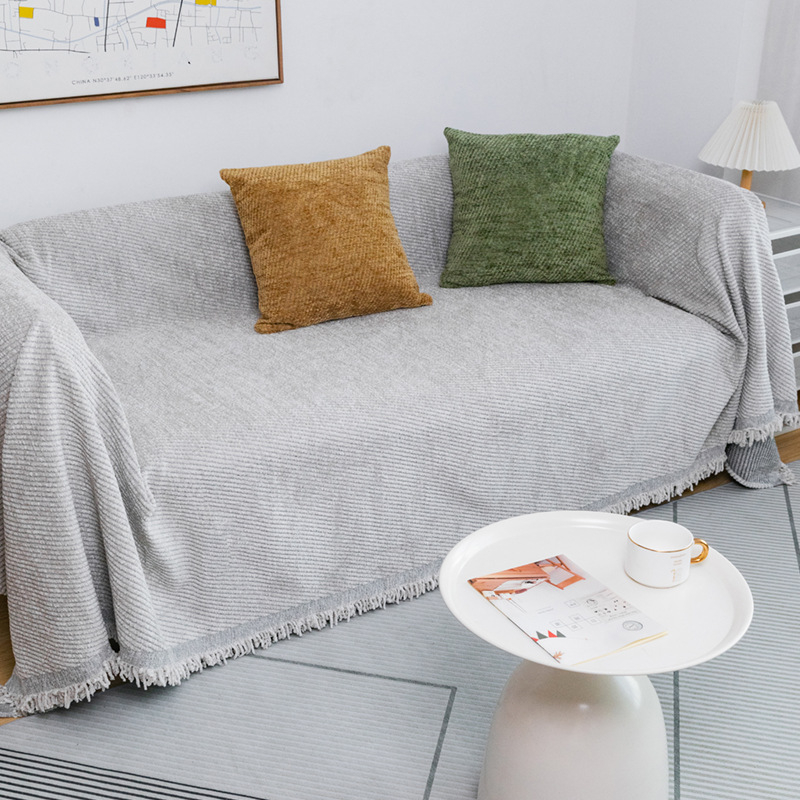 Husa pentru canapea - Mao Mao Fire, Model monocrom, Canapea de trei locuri, Personalizare disponibilă, Stil modern și simplu