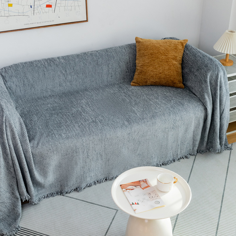 Husa pentru canapea - Mao Mao Fire, Model monocrom, Canapea de trei locuri, Personalizare disponibilă, Stil modern și simplu