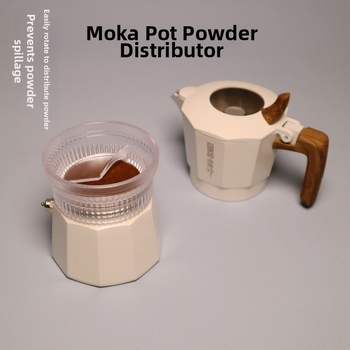 Dávkovač prášku pre moka kanvičku – ABS, moderný minimalistický štýl, 100 g, prispôsobiteľný, vhodný do kancelárie, domova, vonku a kaviarne