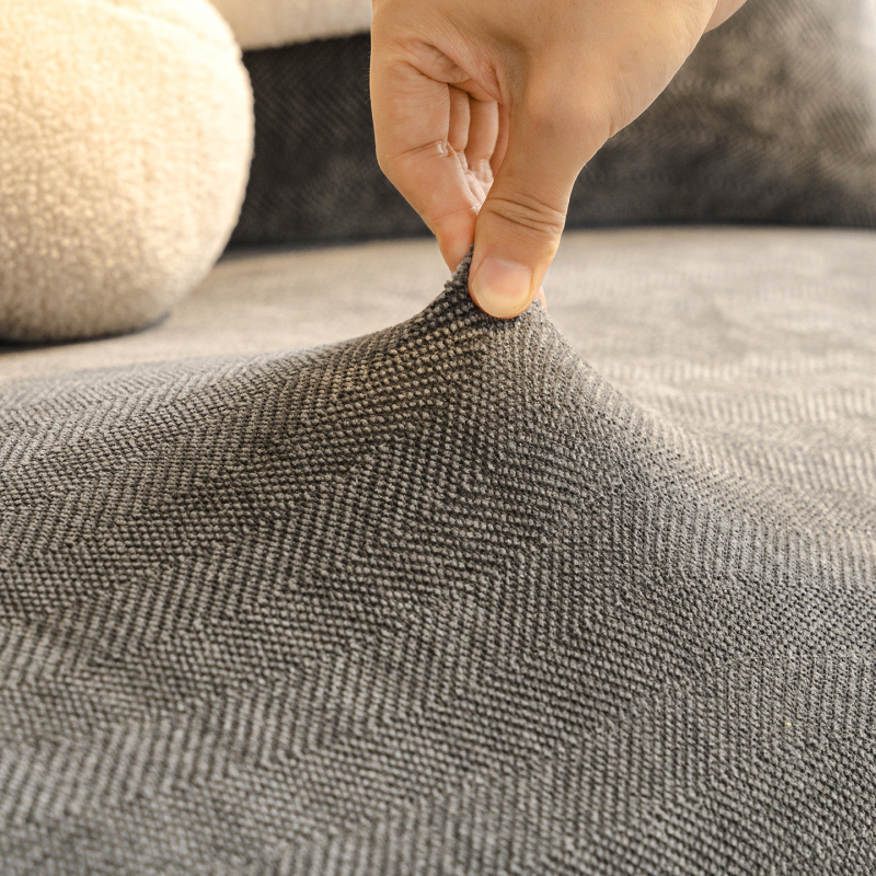 Husă canapea (chenille; potrivire universală; stil minimalist; model solid)