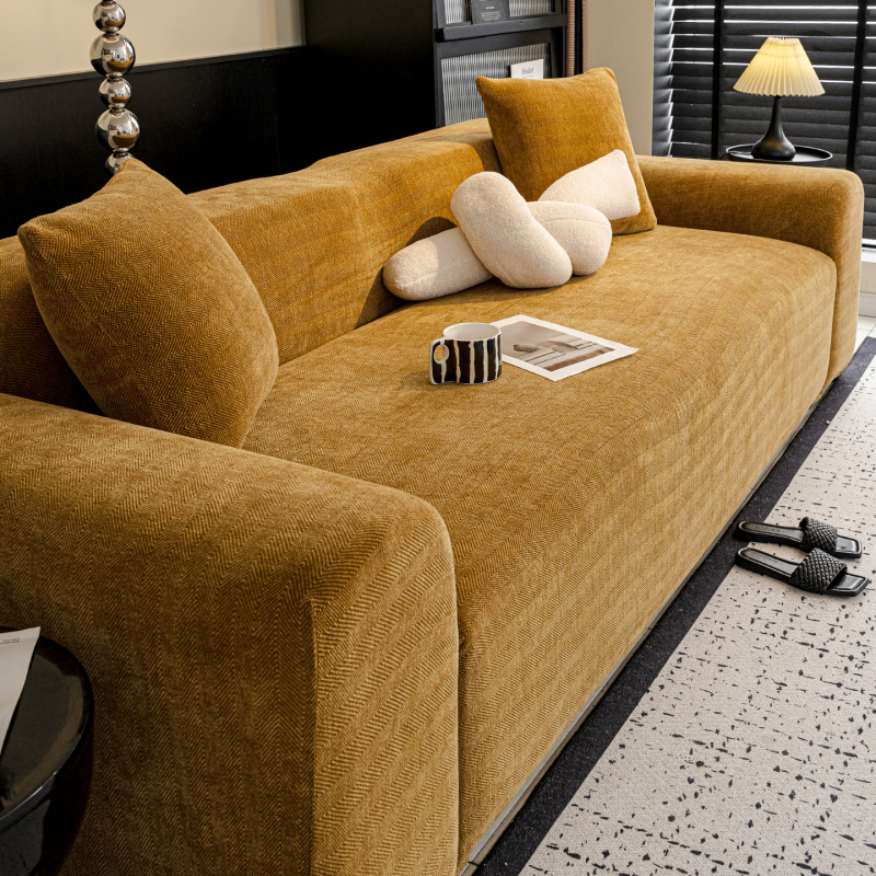 Husă canapea (chenille; potrivire universală; stil minimalist; model solid)