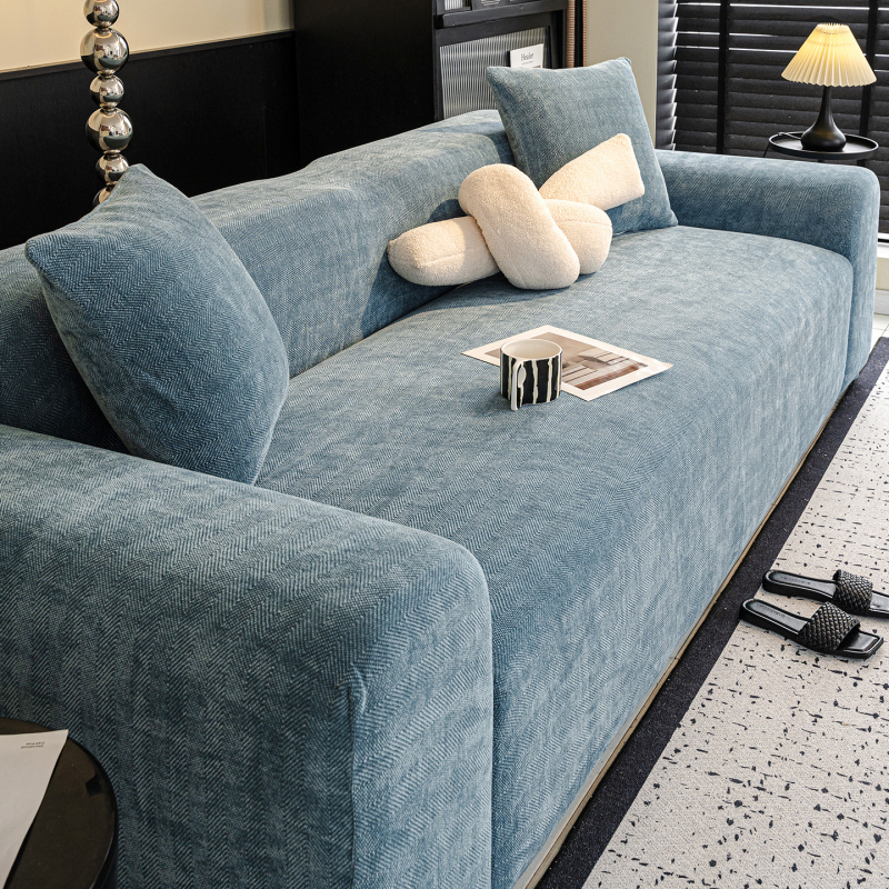 Husă canapea (chenille; potrivire universală; stil minimalist; model solid)