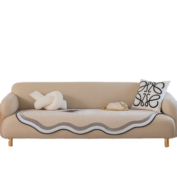 Acoperire pentru pernă canapea pentru canapea de trei locuri, chenille, anti-zgâriere de pisici, antiderapant, stil simplu