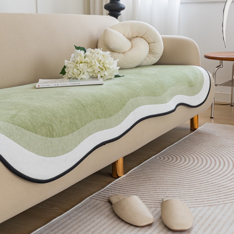 Acoperire pentru pernă canapea pentru canapea de trei locuri, chenille, anti-zgâriere de pisici, antiderapant, stil simplu