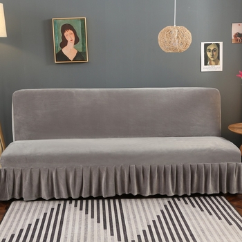 Husa Bucke pentru canapea din poliester, stil minimalist, culoare uni, pentru canapea cu două locuri