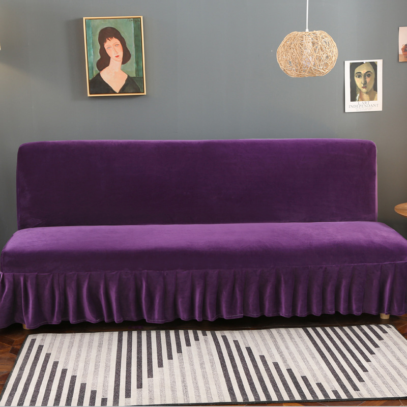 Husa Bucke pentru canapea din poliester, stil minimalist, culoare uni, pentru canapea cu două locuri