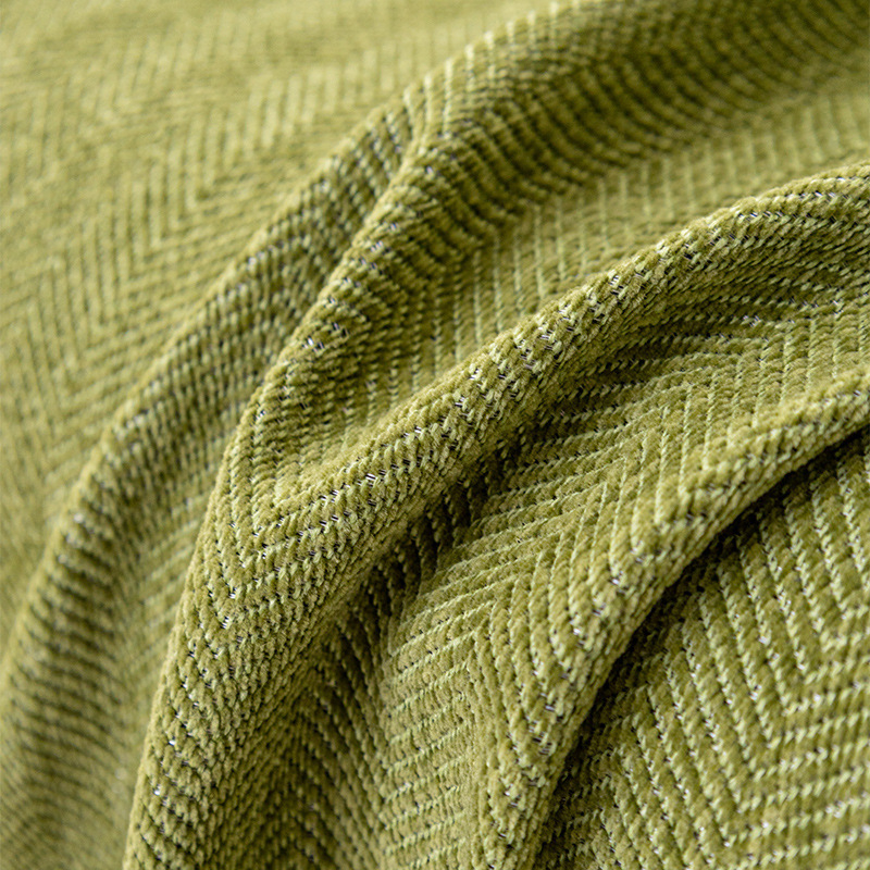 Husă canapea Chenille, model chevron (herringbone), material poliester-bumbac, plăcută la atingere, personalizare disponibilă, lavabilă la mașină, potrivită pentru canapea de tip combinație, stil simplu
