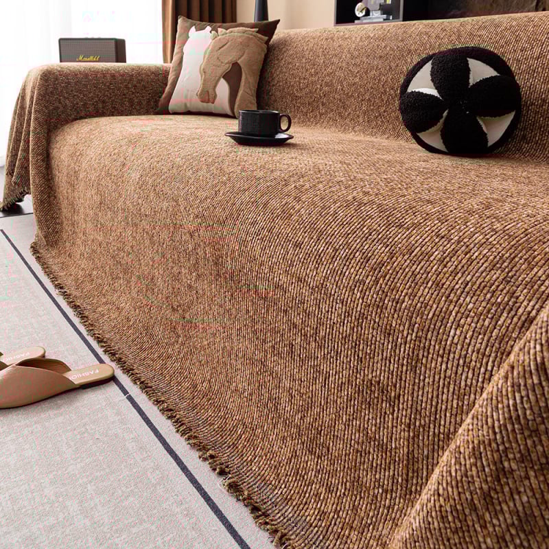 Prosop de canapea din chenille pentru două locuri, stil Nordic, tip pernă, husă de protecție împotriva prafului