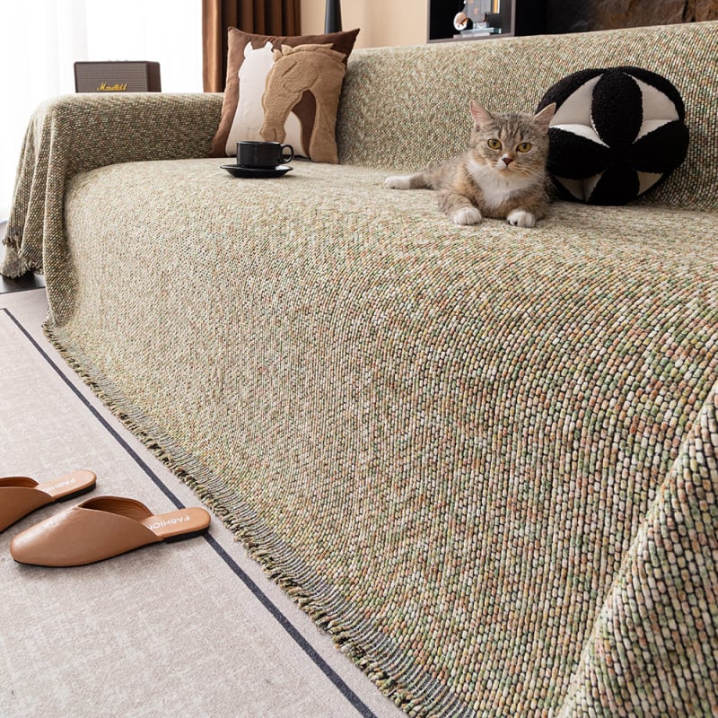 Prosop de canapea din chenille pentru două locuri, stil Nordic, tip pernă, husă de protecție împotriva prafului