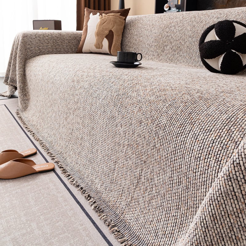 Prosop de canapea din chenille pentru două locuri, stil Nordic, tip pernă, husă de protecție împotriva prafului