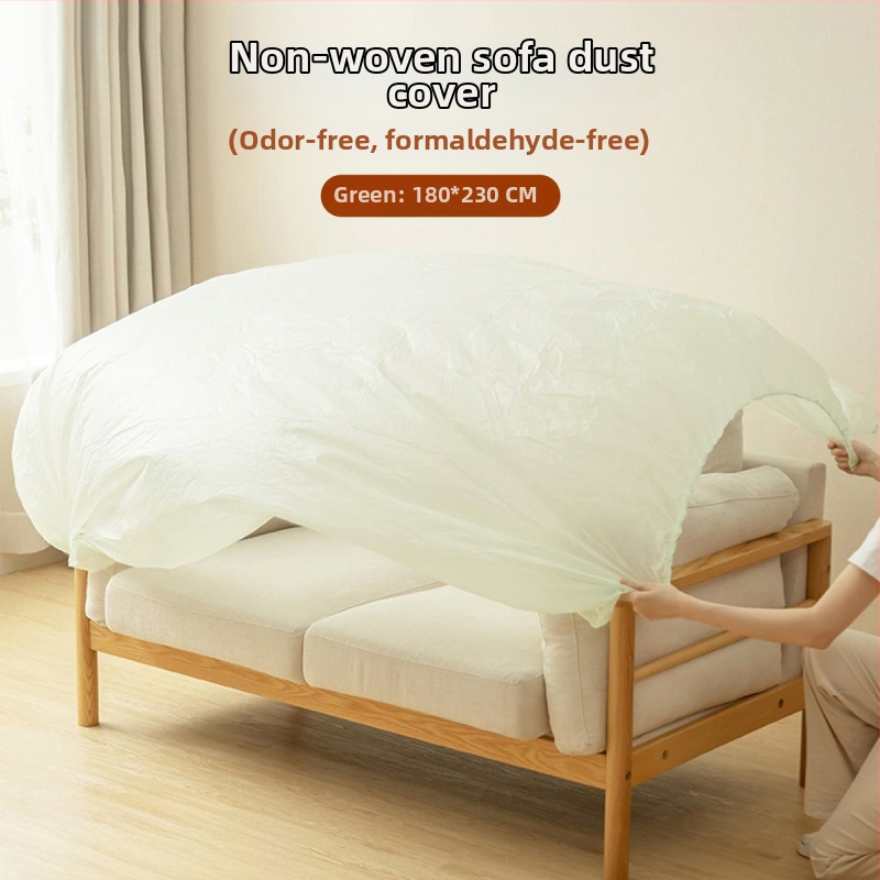 Práškový obal na nábytok a posteľ – priedušný netkaný materiál, plné krytie, jednorazový ochranný film, vlastné spracovanie, japonský štýl