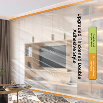 Husă canapea cu folie plastic anti-praf, pentru living, stil simplu modern