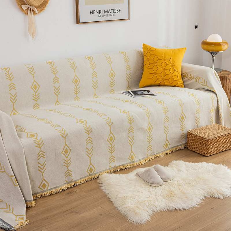 Navlaka za kauč od Chenille s uzorkom riblje kostiju, nordijski minimalistički stil, otporno na mačke