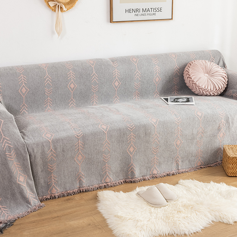 Navlaka za kauč od Chenille s uzorkom riblje kostiju, nordijski minimalistički stil, otporno na mačke