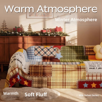 Milk Velvet kanapévédő, univerzális illeszkedés, nyomtatott minta, aranyos rajzfilm-stílus