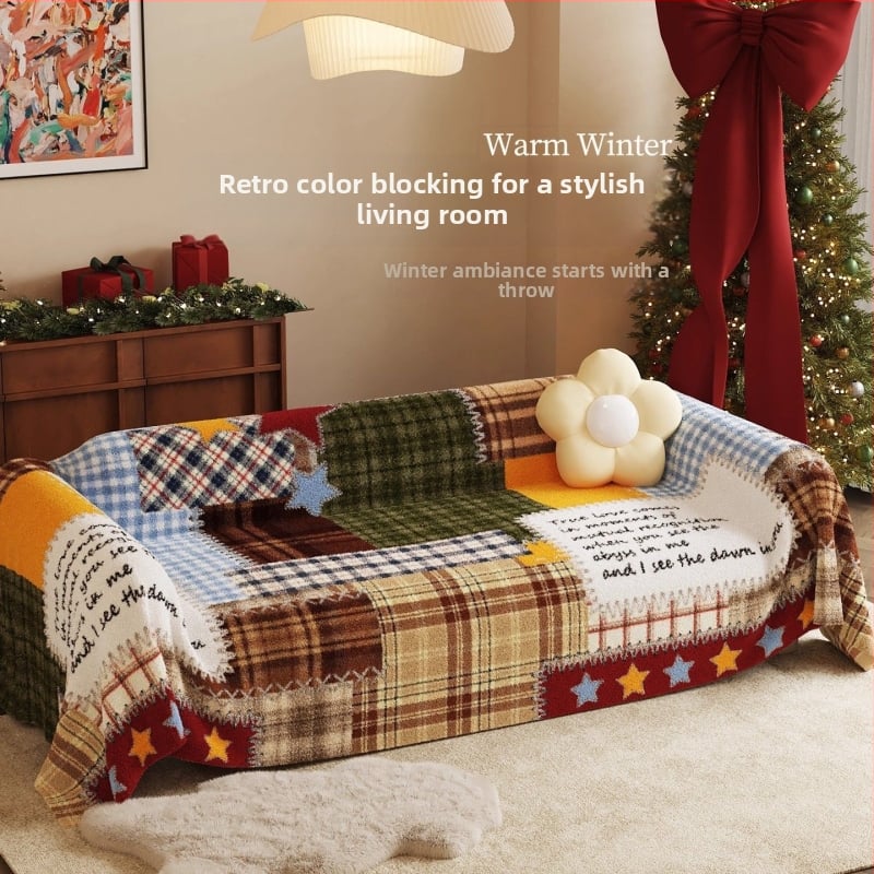 Milk Velvet kanapévédő, univerzális illeszkedés, nyomtatott minta, aranyos rajzfilm-stílus