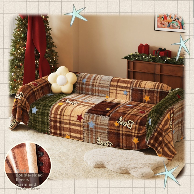 Milk Velvet kanapévédő, univerzális illeszkedés, nyomtatott minta, aranyos rajzfilm-stílus