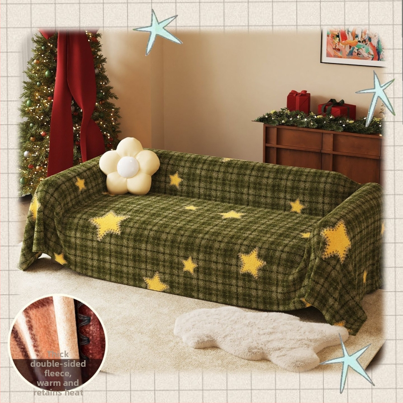 Milk Velvet kanapévédő, univerzális illeszkedés, nyomtatott minta, aranyos rajzfilm-stílus